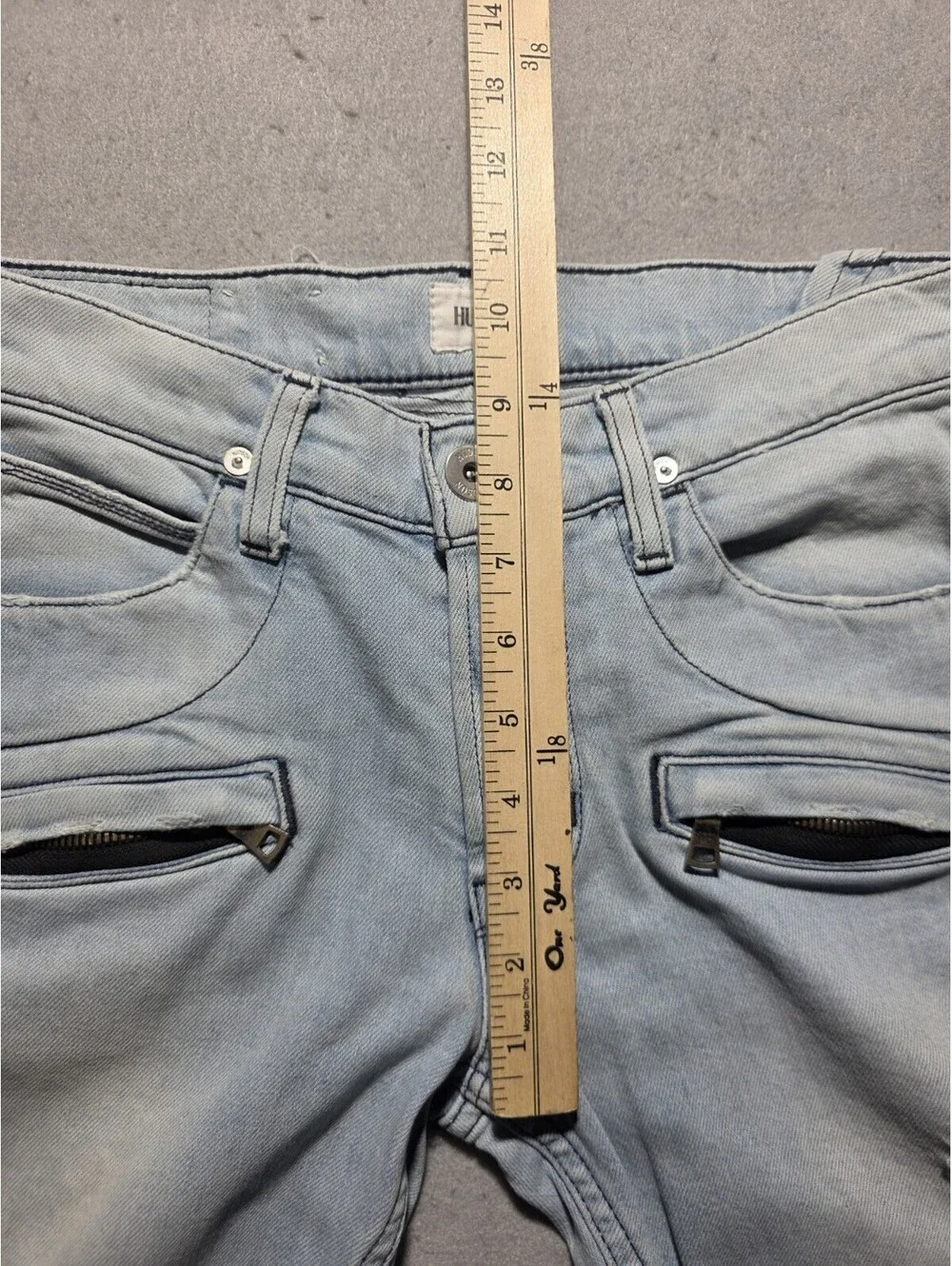 Hudson Jeans Mens Size 29 The Blinder Skinny Biker (M406DFA) Moto Distressed